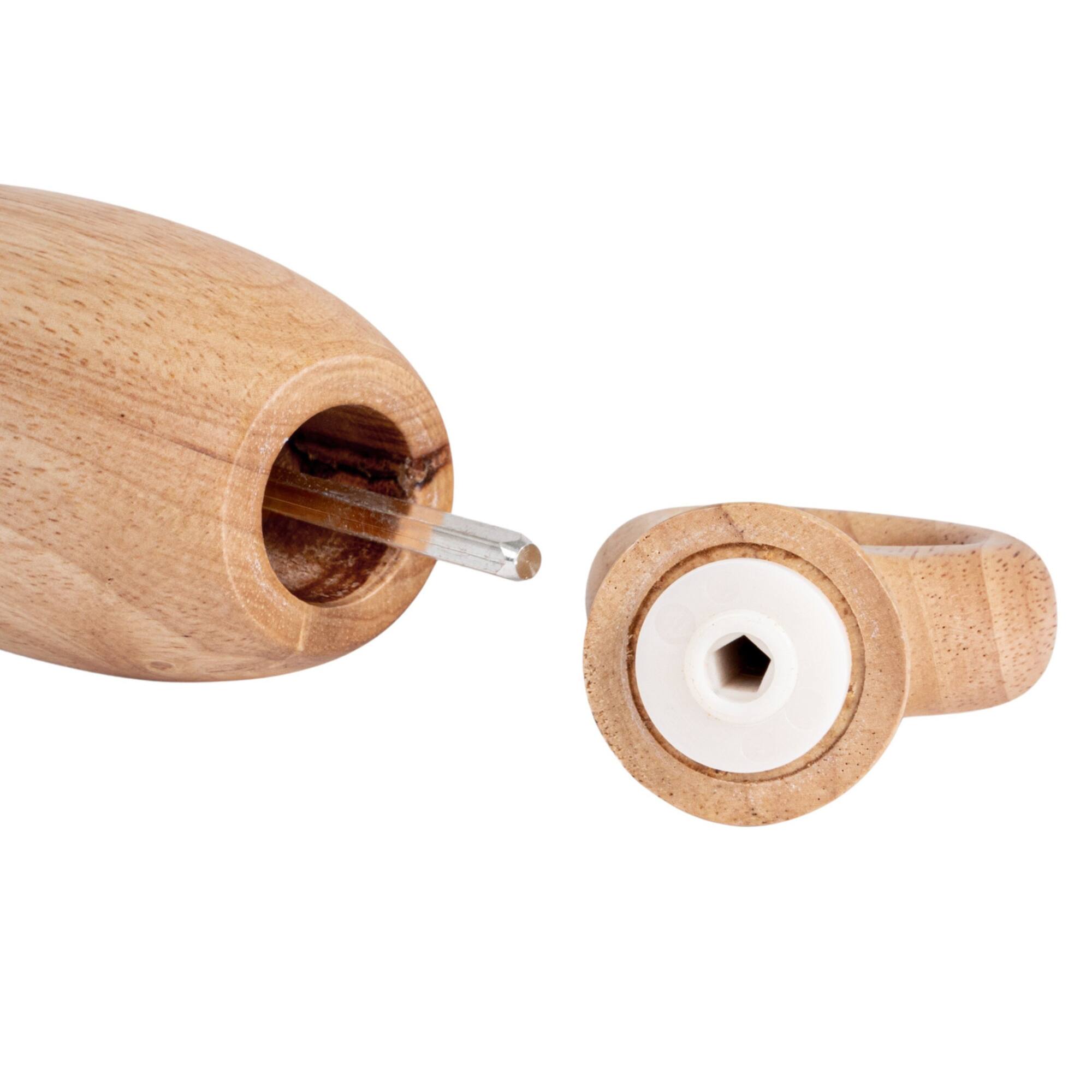 Hello Honey® 8.25" Natural Rubberwood Classic Salt & Pepper Mill